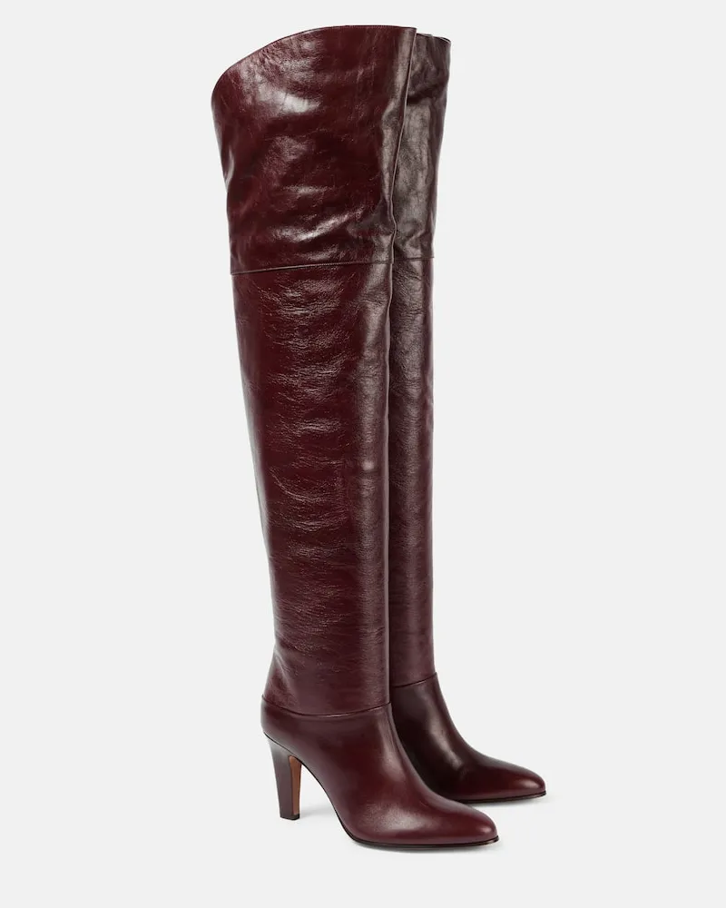 Chloé Chloé Overknee-Stiefel Eve 85 aus Leder Violett