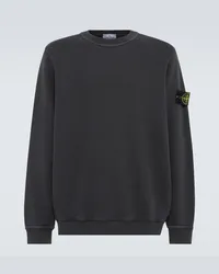 Stone Island Sweatshirt Compass aus Baumwoll-Jersey Grau