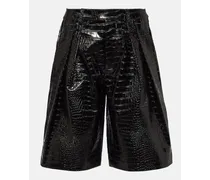 Bermuda-Shorts Jerkins aus Lederimitat