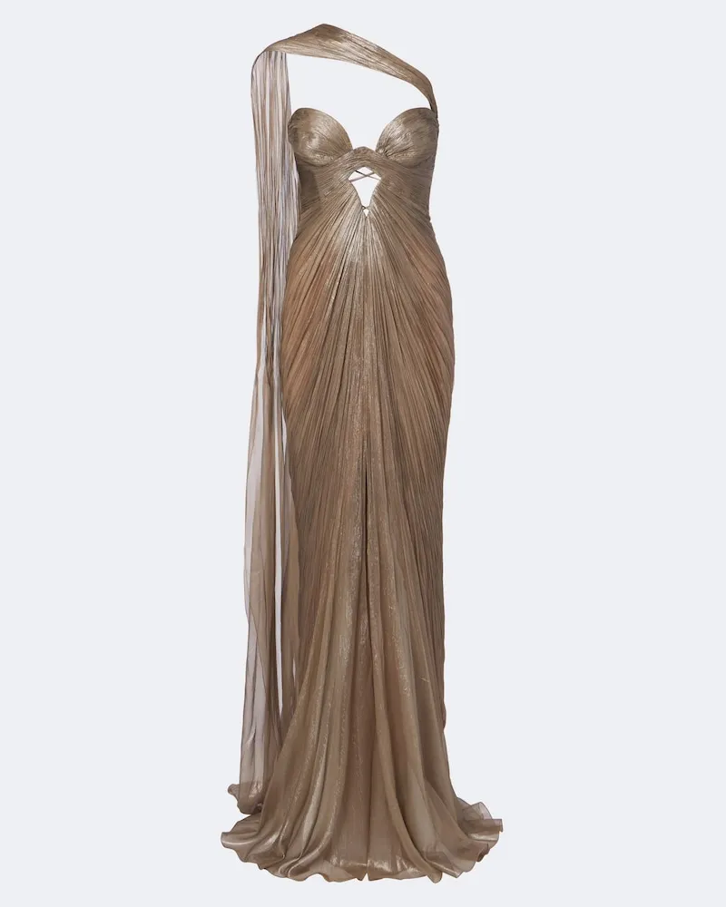 Maria Lucia Hohan Robe Morgan aus Seide Gold