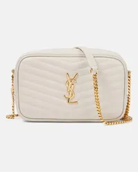 Saint Laurent Schultertasche Lou Mini aus Leder Weiss