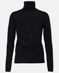 Max Mara Rollkragenpullover Saluto aus Wolle Schwarz