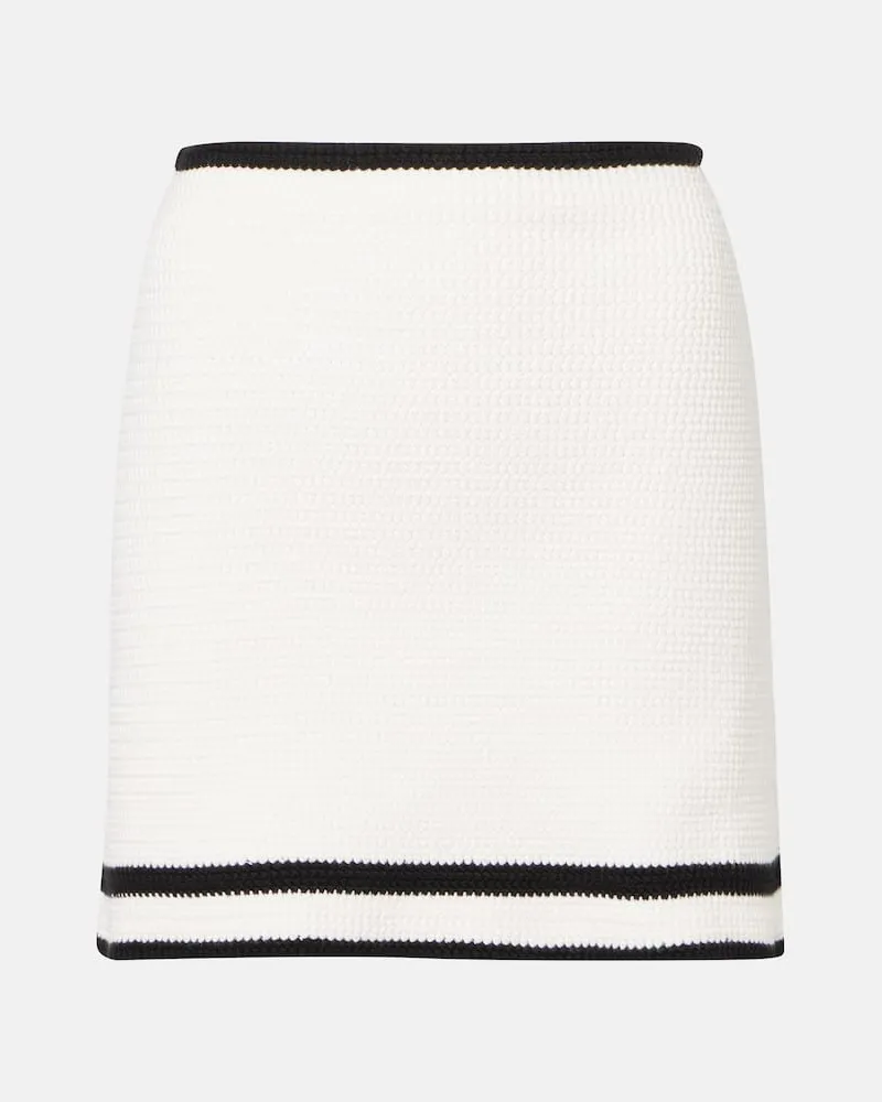 Nina Ricci Minirock aus Tweed Weiß