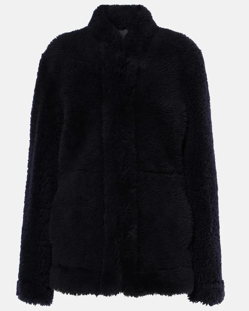 Totême Jacke aus Shearling Blau