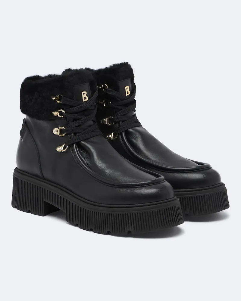 Bogner Schnürstiefel Turin mit Shearling Schwarz