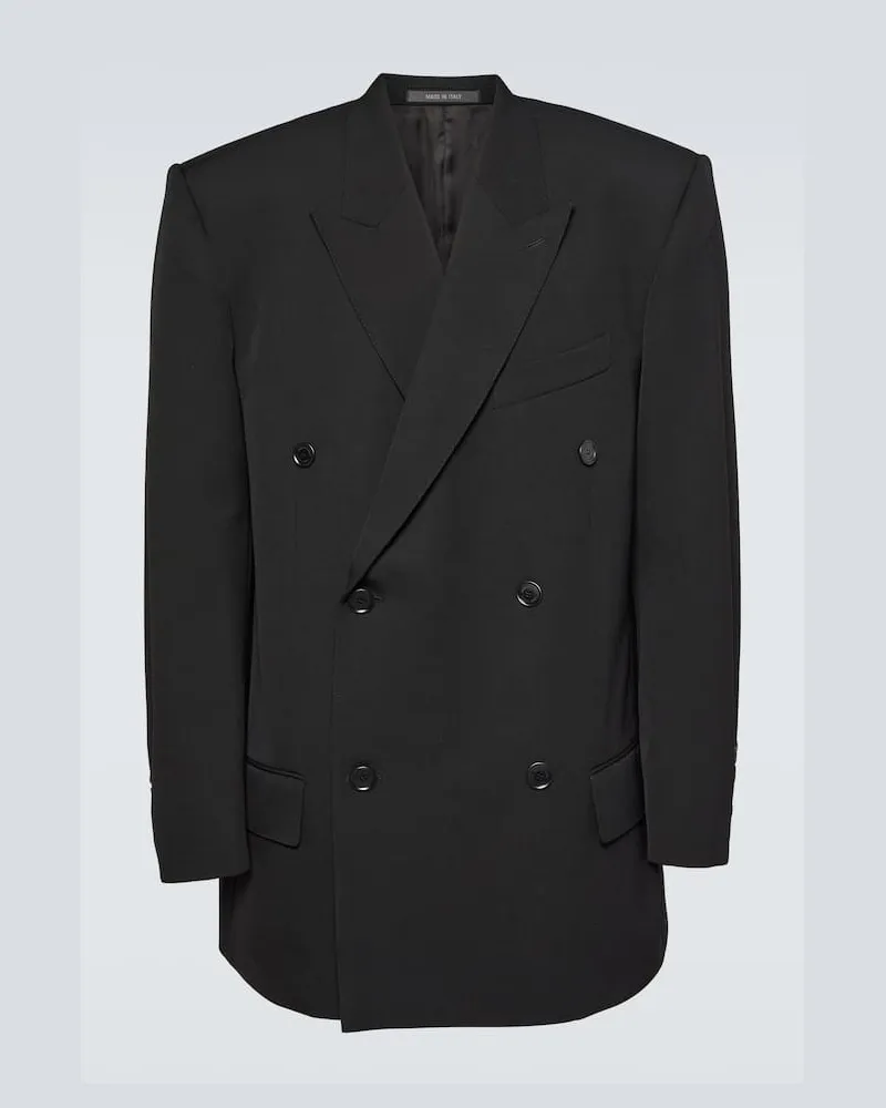 Balenciaga Blazer aus Wolle Schwarz