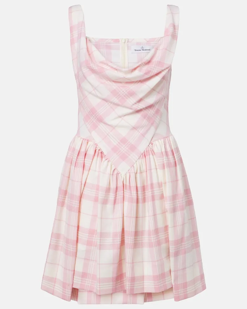 Vivienne Westwood Minikleid Sunday aus einem Wollgemisch Rosa