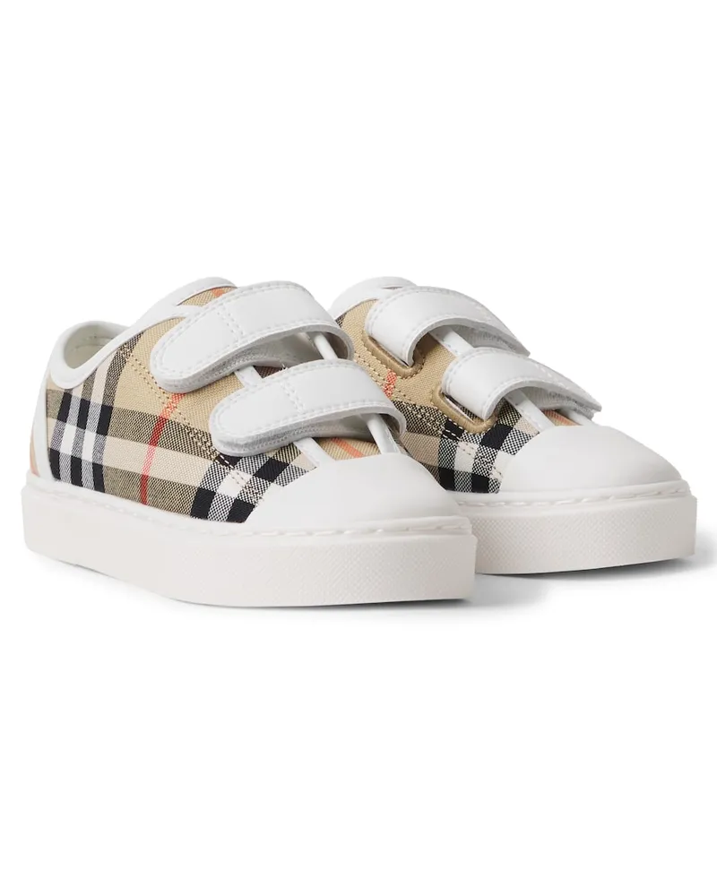 Burberry Sneakers Burberry Check aus Canvas Braun