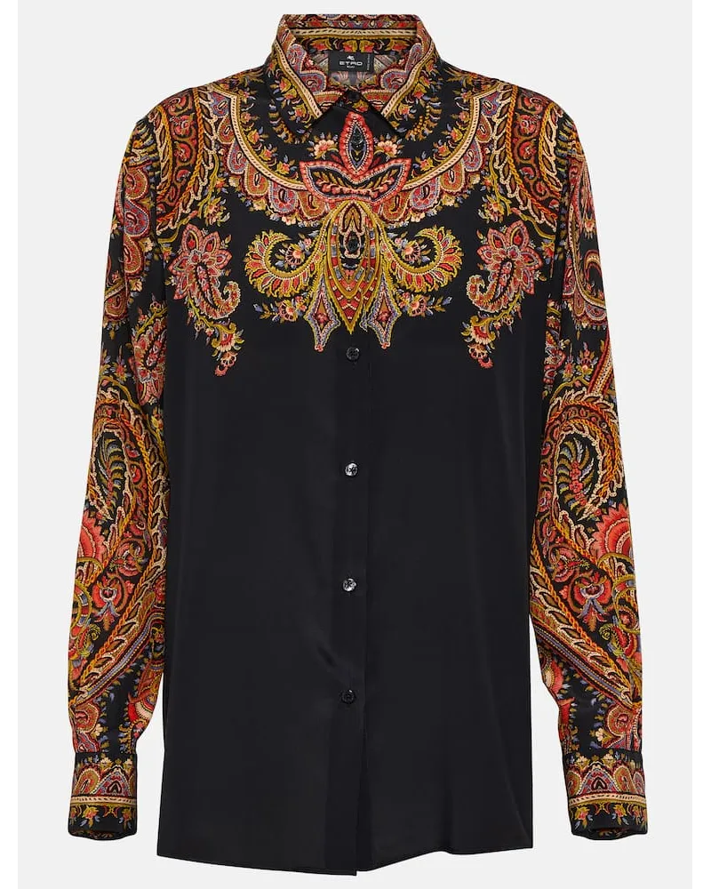 Etro Bluse aus Seide Schwarz