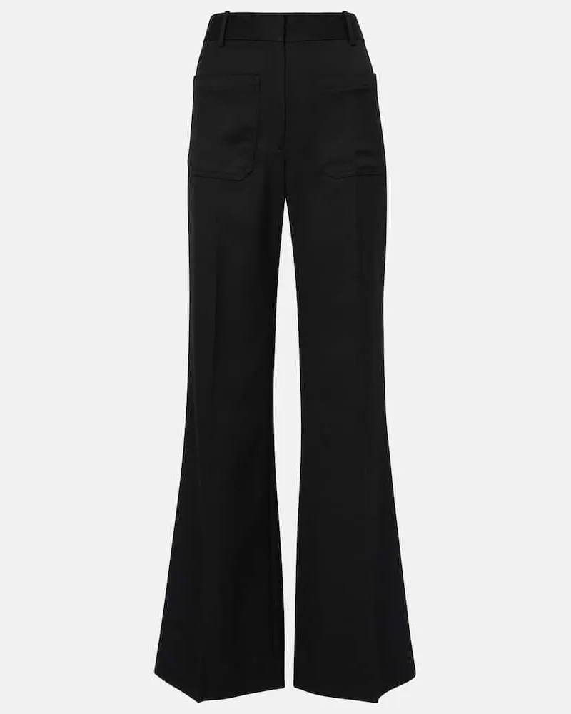 Victoria Beckham Weite High-Rise-Hose Alina Schwarz