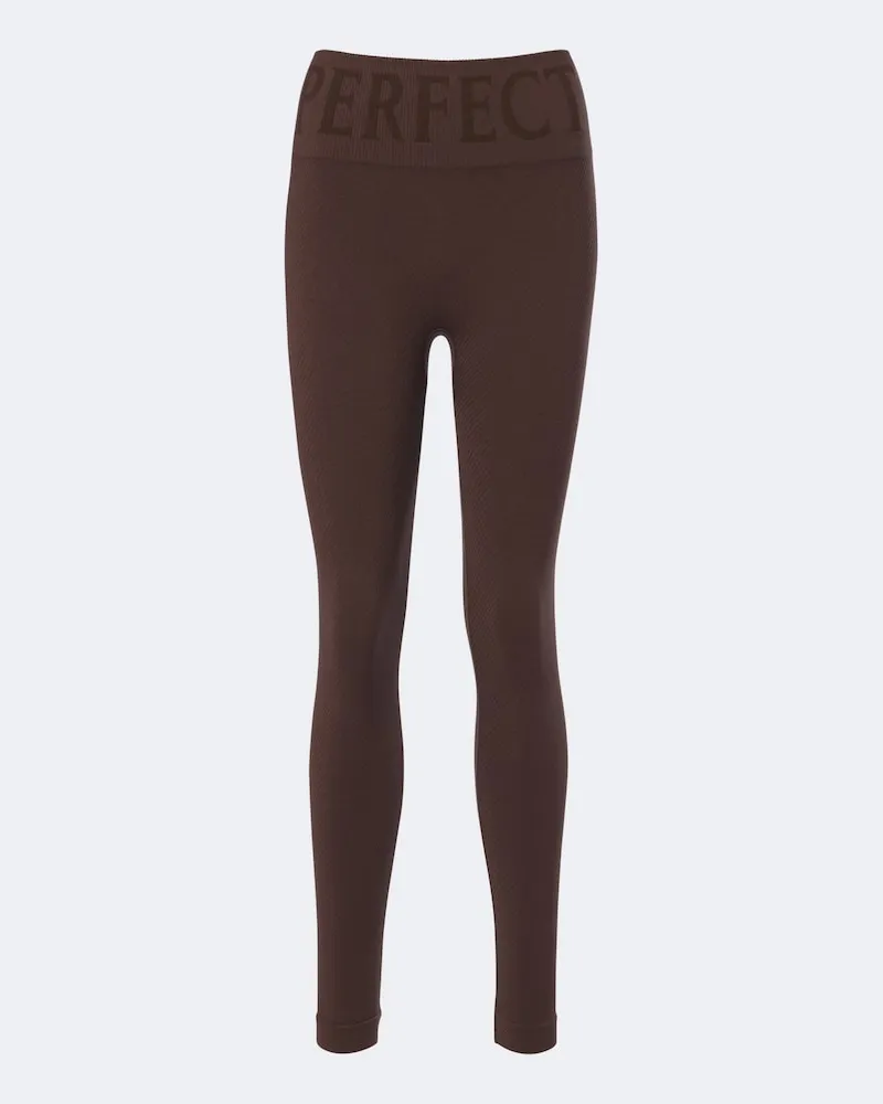 Perfect Moment Leggings aus Rippstrick Braun