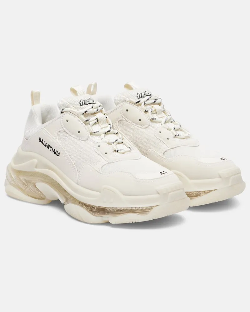 Balenciaga Sneakers Triple S aus Mesh Weiß