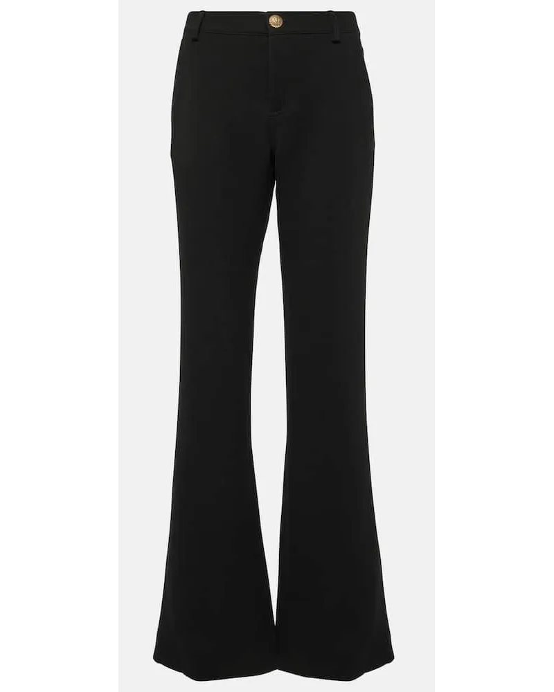 Balmain Hose aus Crêpe Schwarz