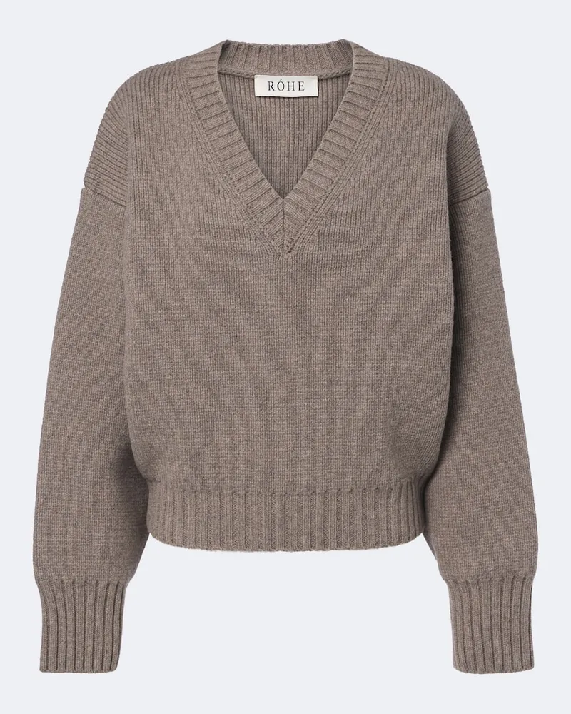 Róhe Róhe Pullover aus Wolle Beige