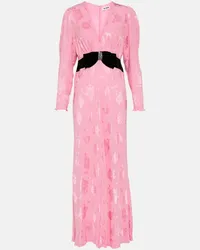 RIXO Verziertes Maxikleid Bambi Pink