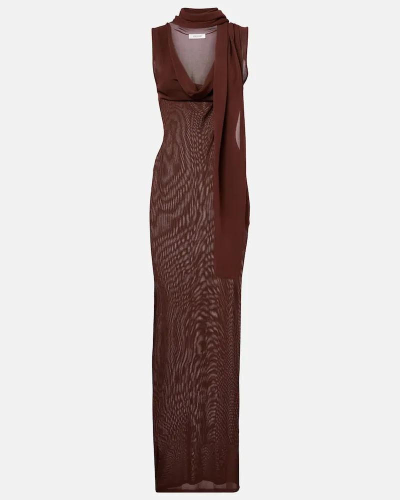 Aya Muse Maxikleid aus Strick Braun