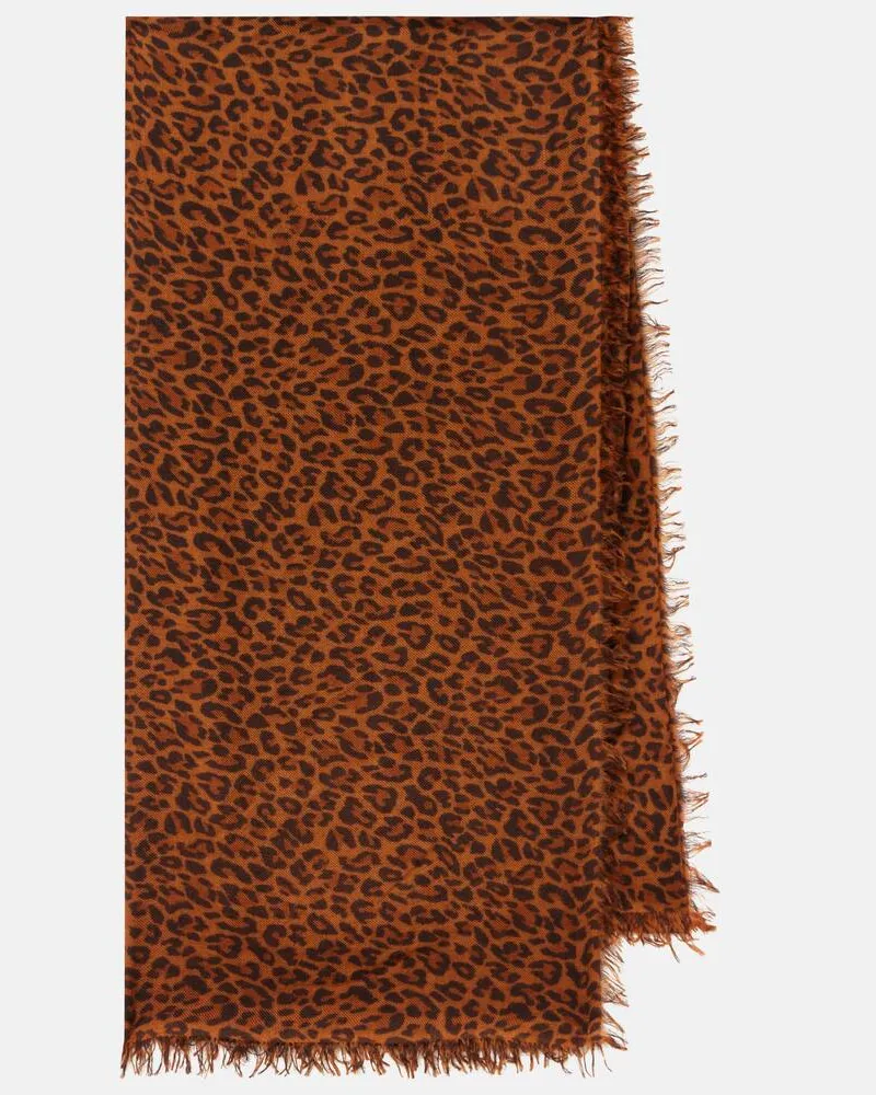 Isabel Marant Bedruckter Schal aus Kaschmir und Wolle Multicolor