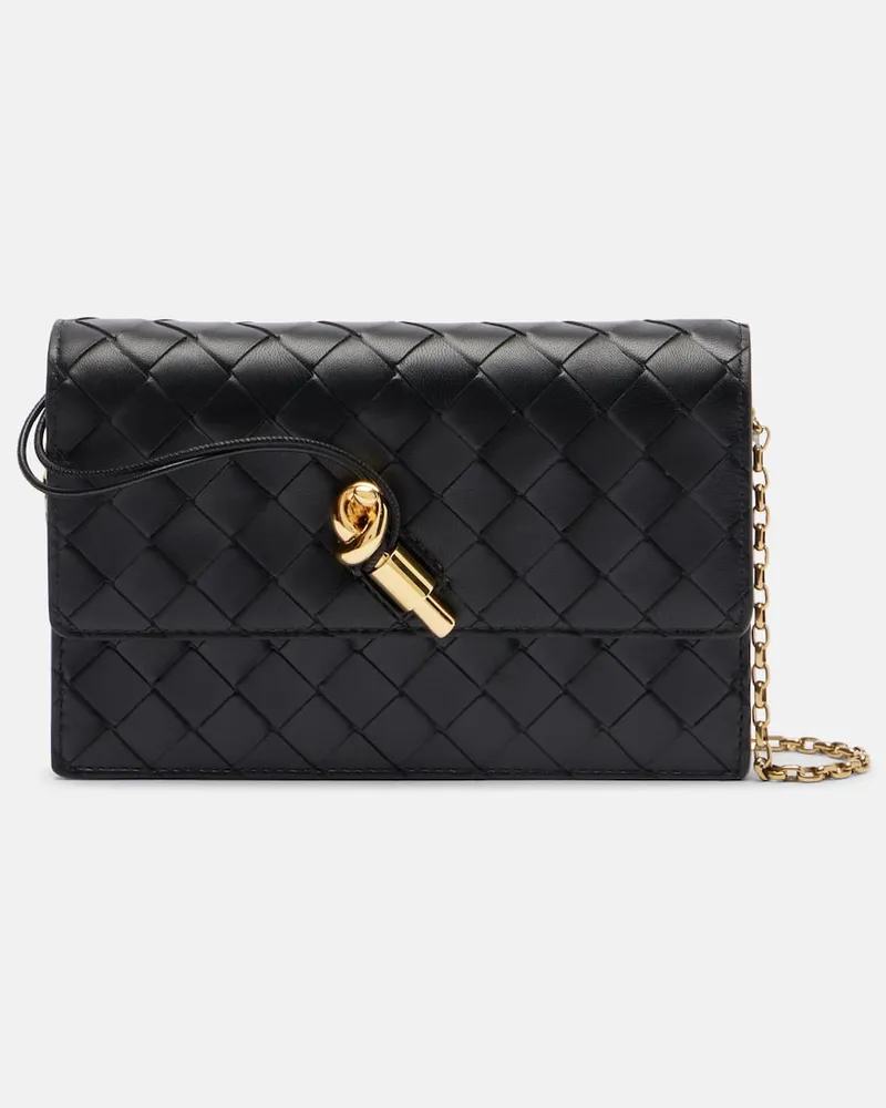 Bottega Veneta Schultertasche Andiamo aus Leder Schwarz