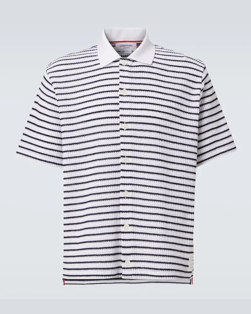 Thom Browne Polohemd aus Baumwolle Blau