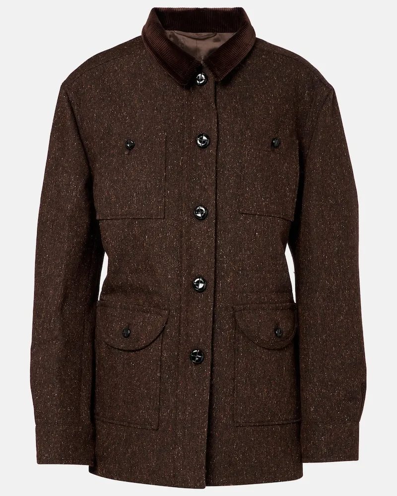 Blazé Milano Blazé Milano Jacke Lohai aus Wolle und Seide Braun