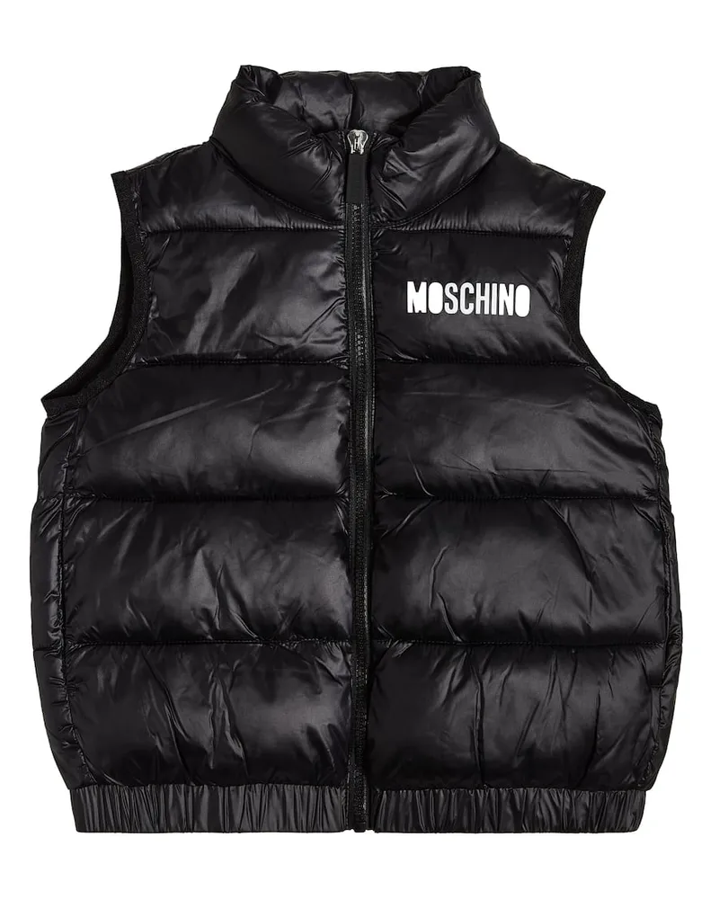 Moschino Wattierte Weste Schwarz