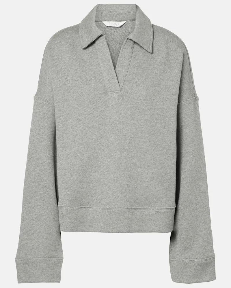 Max Mara Pullover Ciad aus Baumwolle Grau