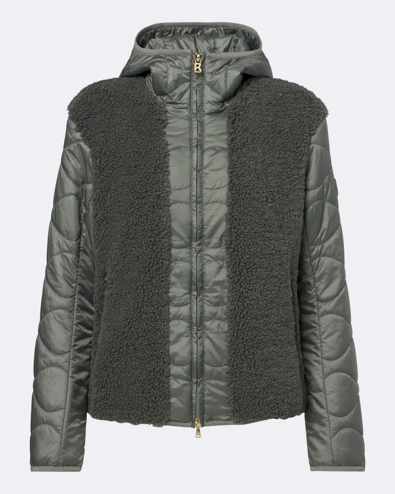 Bogner Wattierte Skijacke Bibi mit Teddyfleece Grün