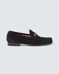 Tom Ford Loafers York Chain aus Veloursleder Schwarz