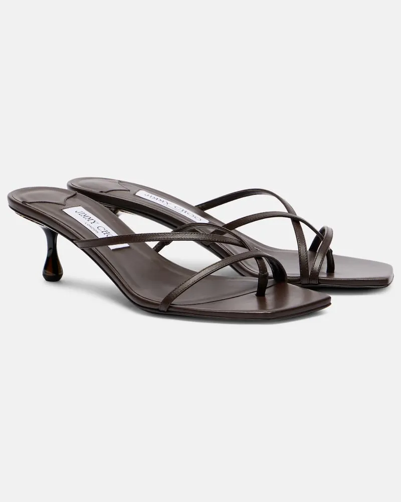 Jimmy Choo Sandalen Etana 50 aus Leder Braun