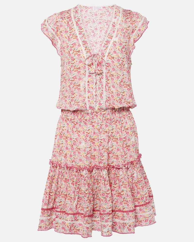 Poupette St Barth Bedrucktes Minikleid Anais Rosa