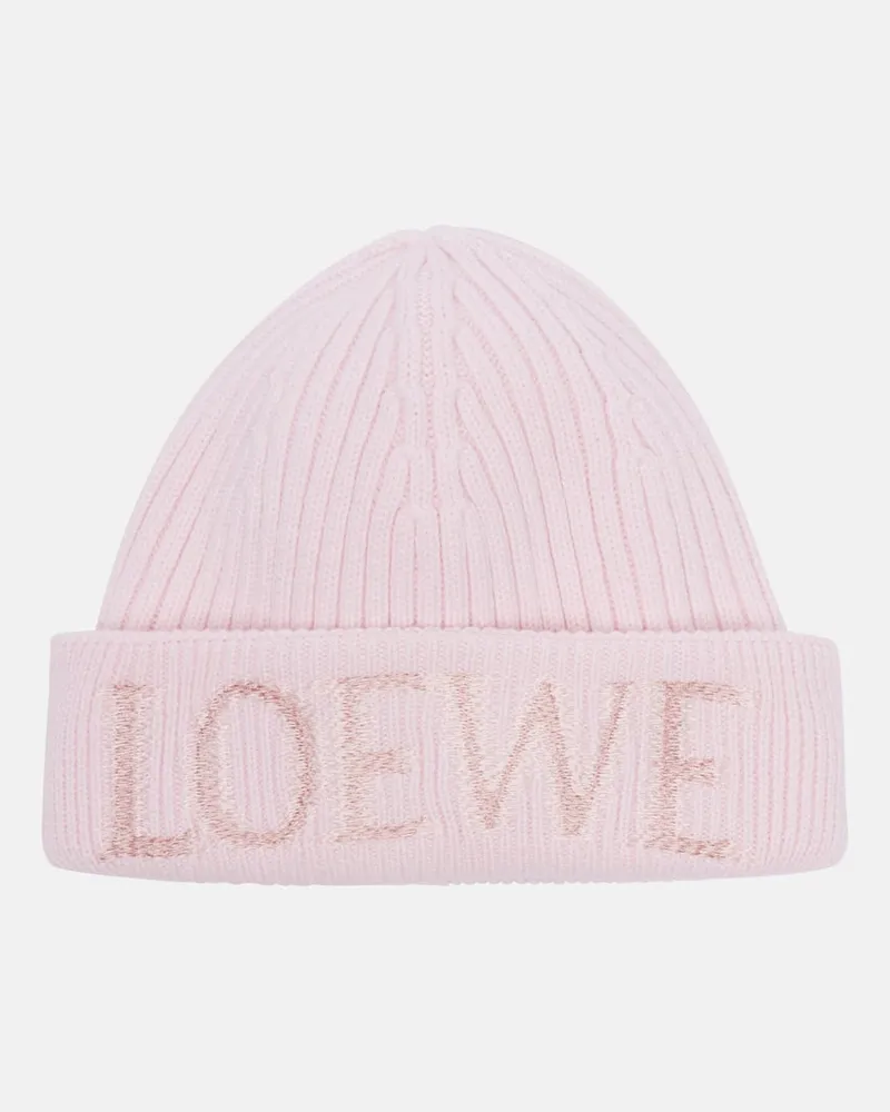 Loewe Mütze aus einem Wolle Rosa