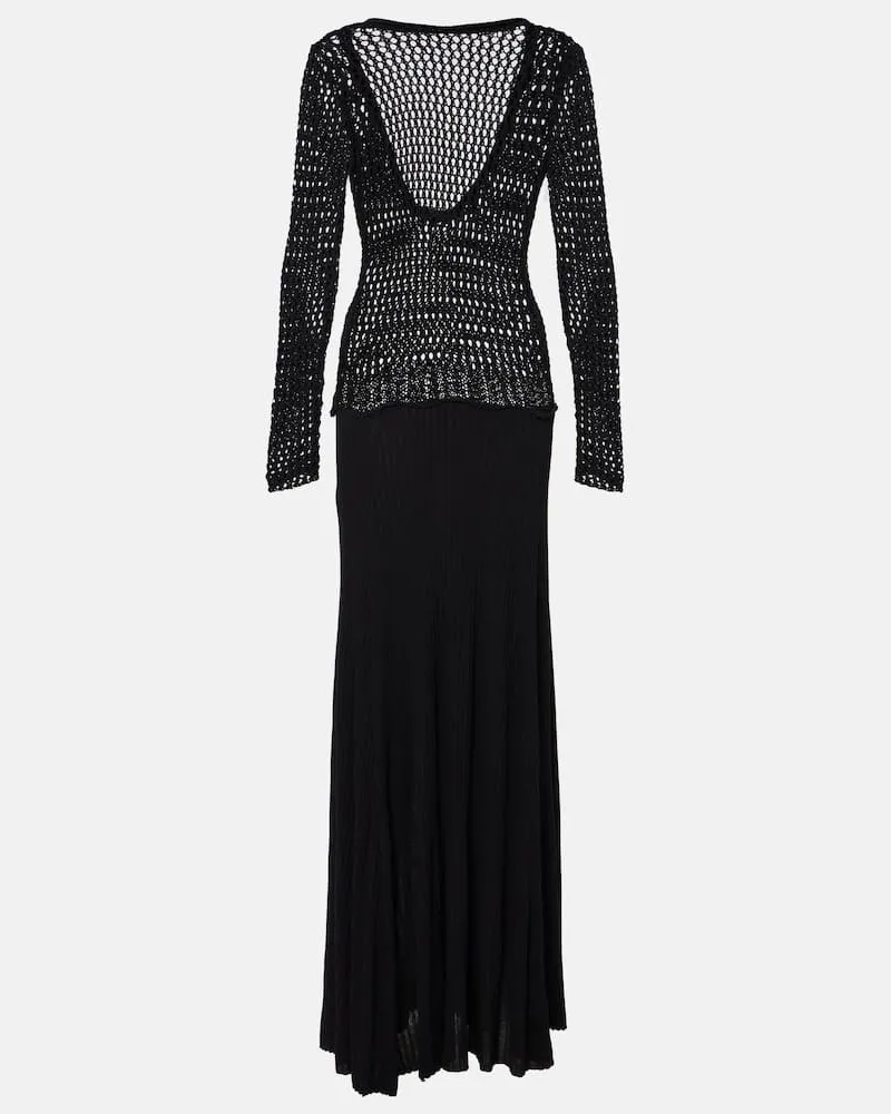 Christopher Esber Maxikleid aus einem Baumwollgemisch Schwarz