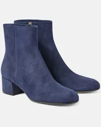 Gianvito Rossi Ankle Boots 45 aus Veloursleder Blau