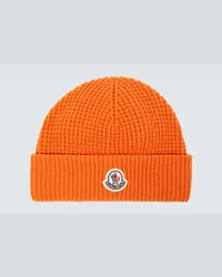 Moncler Muetze aus Wolle und Kaschmir Orange