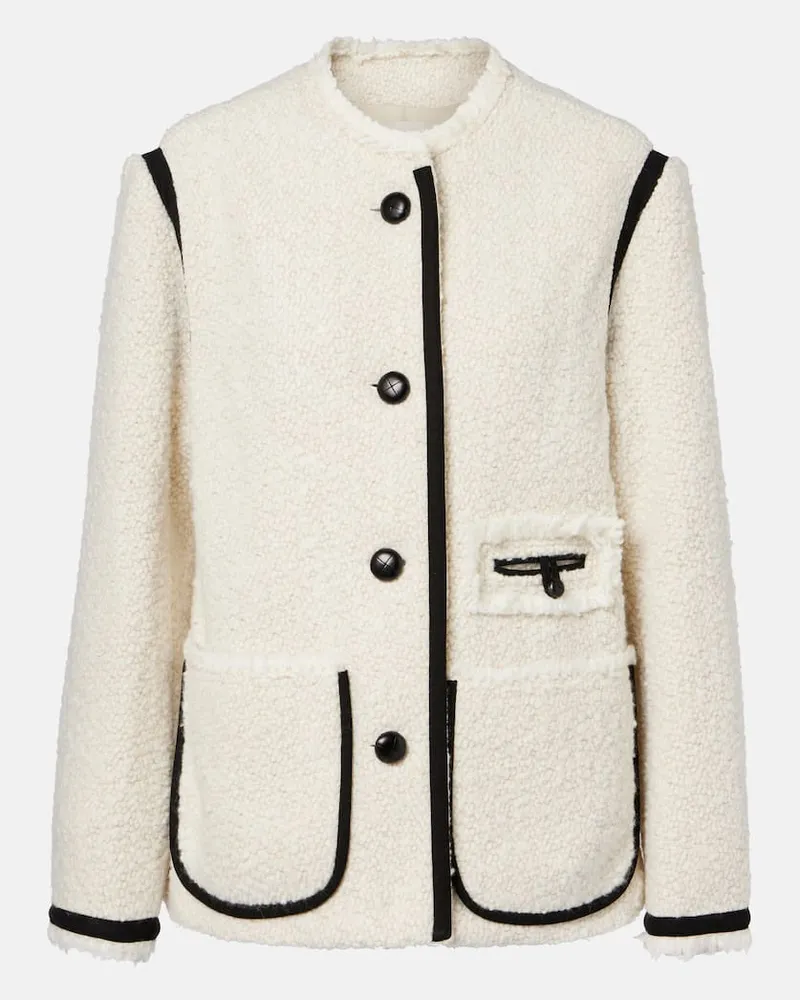 Isabel Marant Jacke Maylin aus Bouclé Weiß