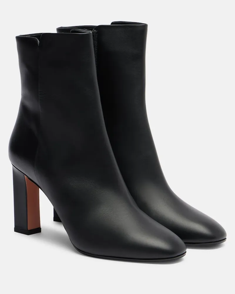 Aquazzura Ankle Boots Sellier 85 aus Leder Schwarz
