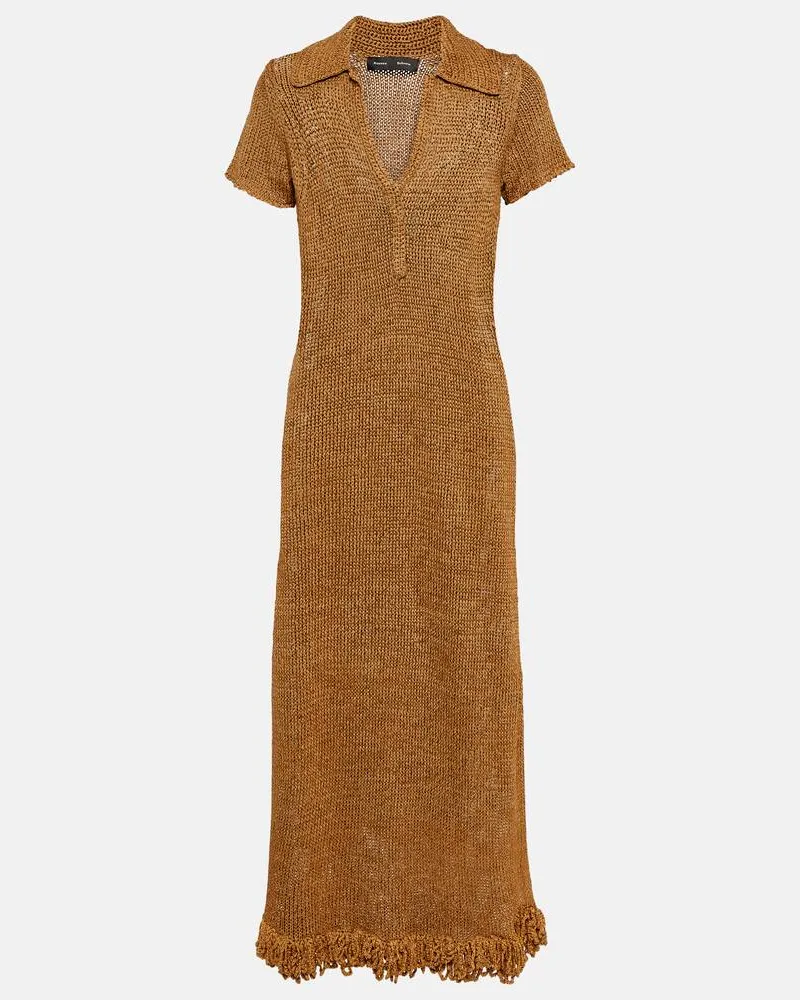 Proenza Schouler Midikleid aus Strick Braun