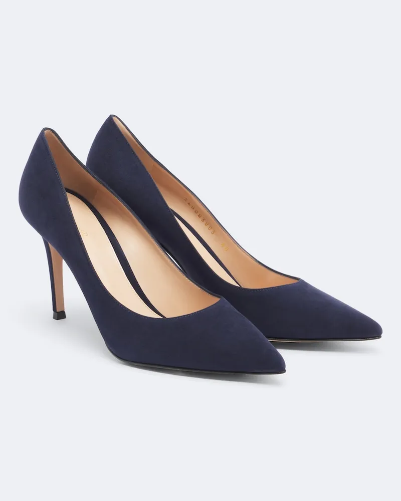 Gianvito Rossi Pumps Gianvito aus Veloursleder Blau