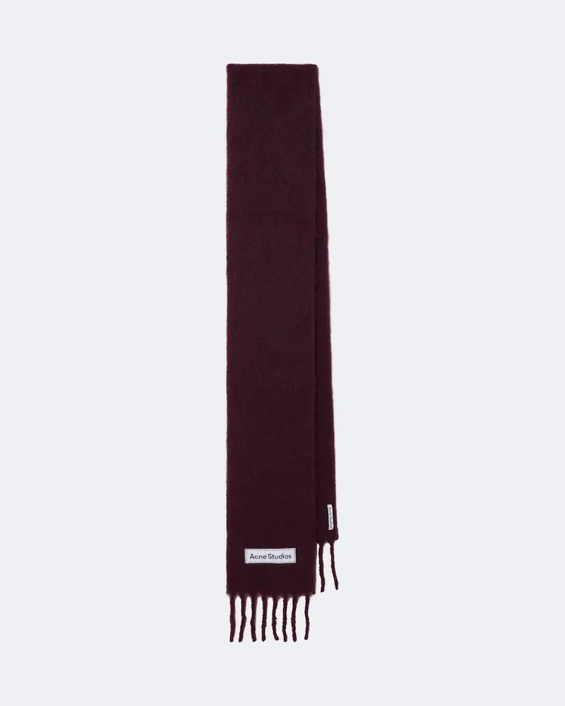 Acne Studios Schal Burgunderrot