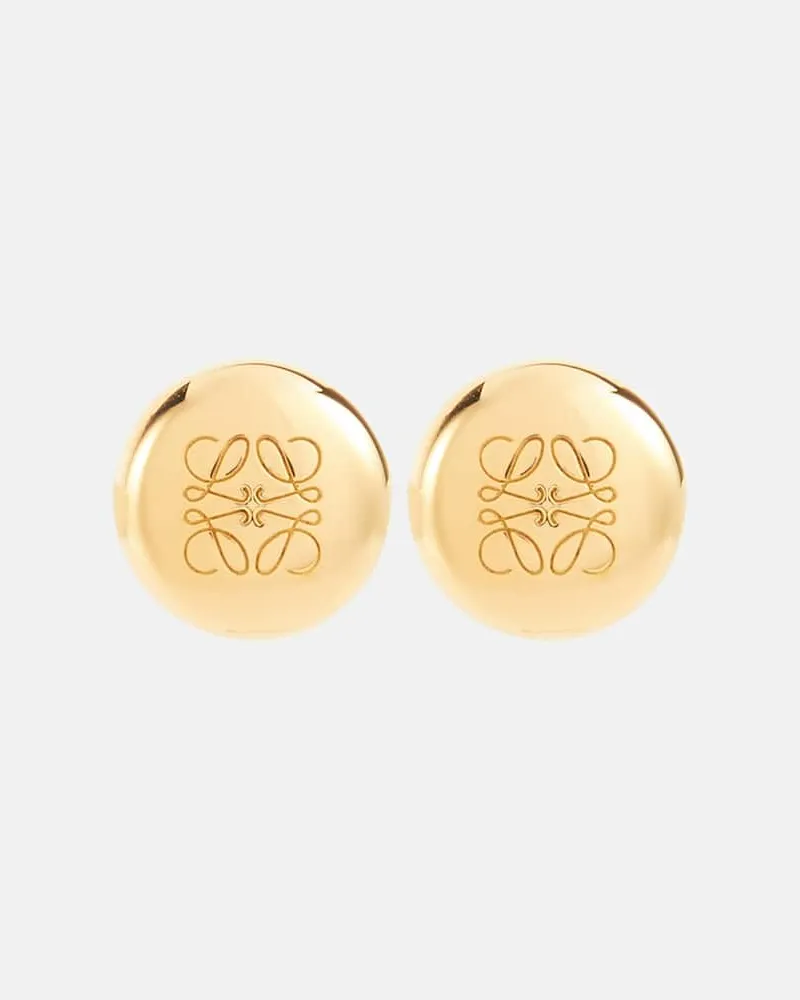 Loewe Ohrringe Anagram Pebble aus Sterlingsilber Gold