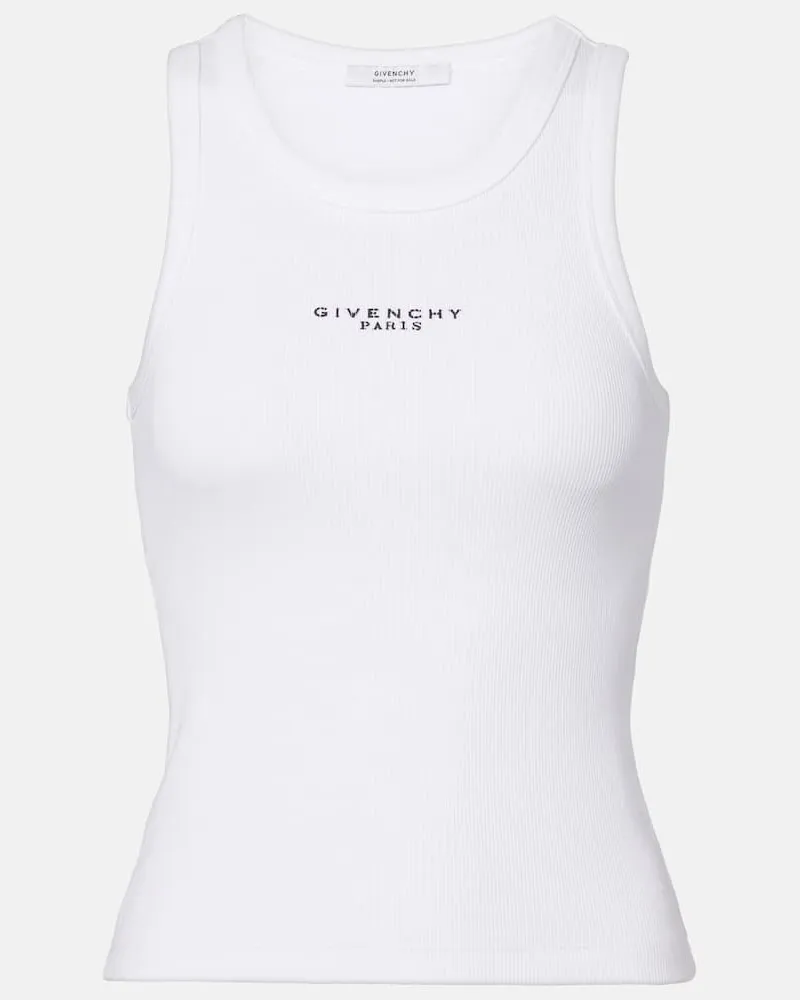 Givenchy Top aus Baumwoll-Jersey Weiß