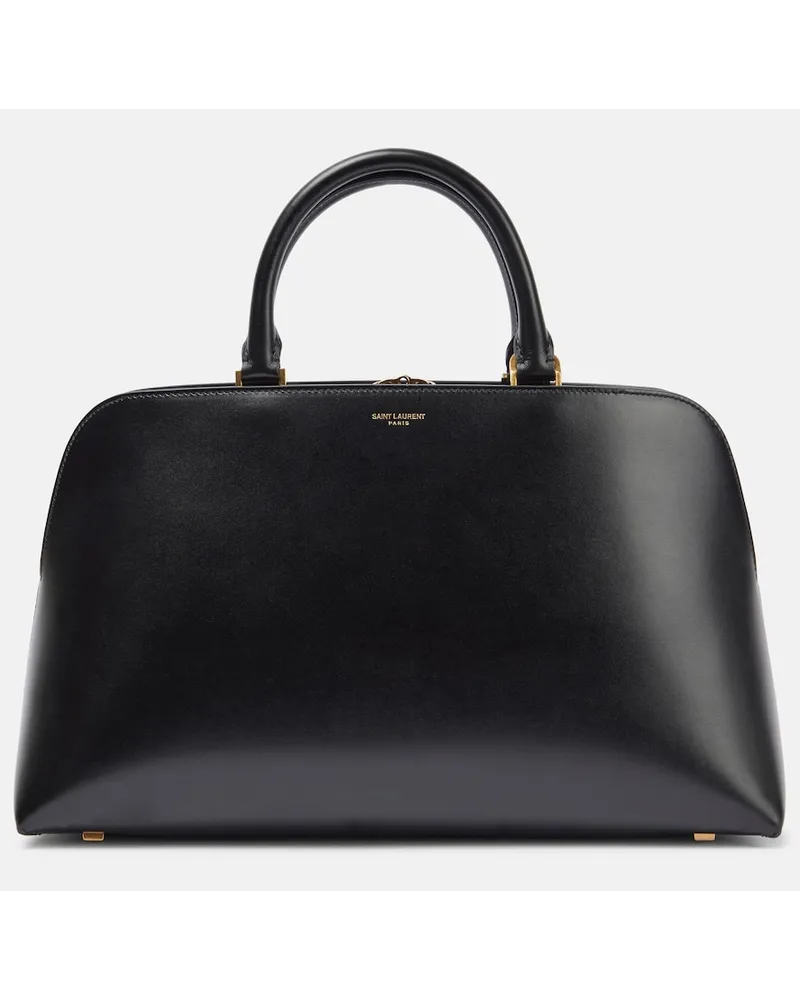 Saint Laurent Tote Sac De Jour Duffel aus Leder Schwarz