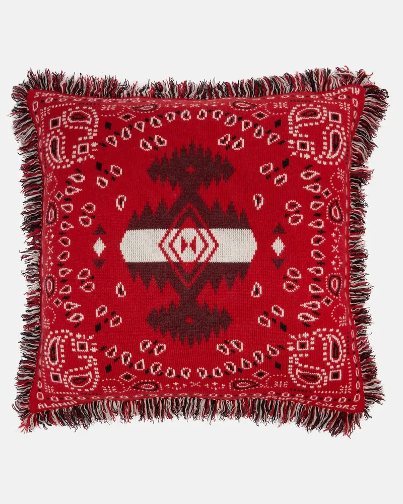 Alanui Bandana Kissen aus einem Kaschmirgemisch Rot