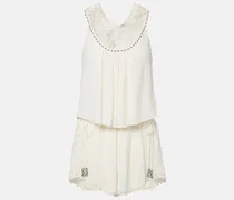Verzierter Playsuit Nilany aus Seide