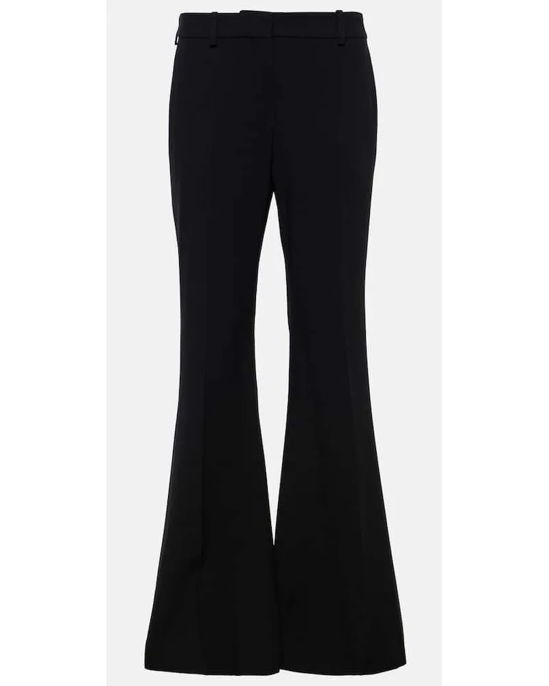 Nina Ricci High-Rise Bootcut-Hose aus Cady Schwarz