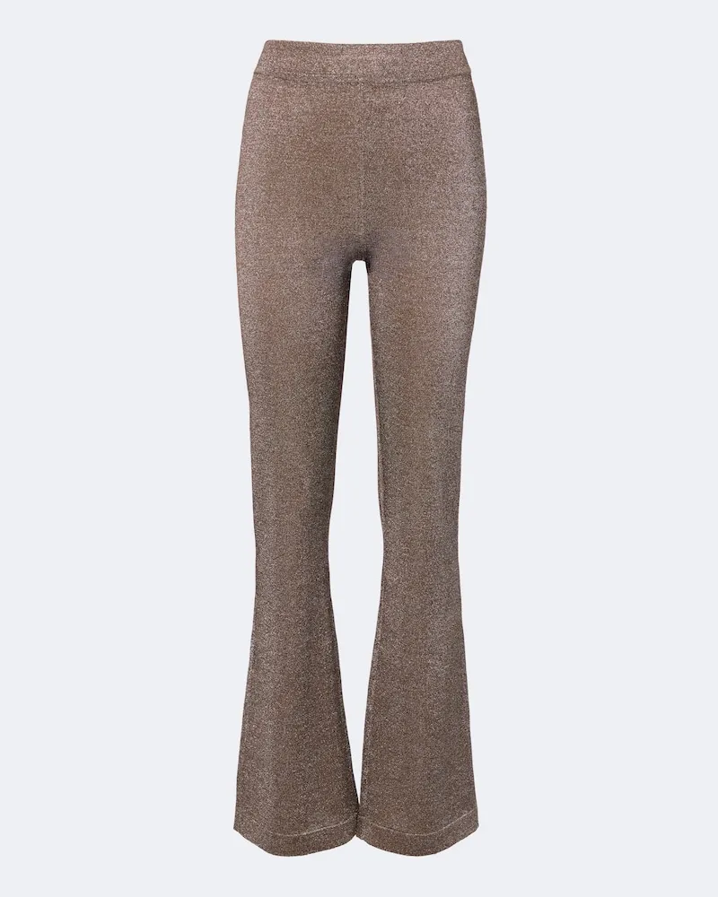 Missoni Schlaghose aus Lamé Braun