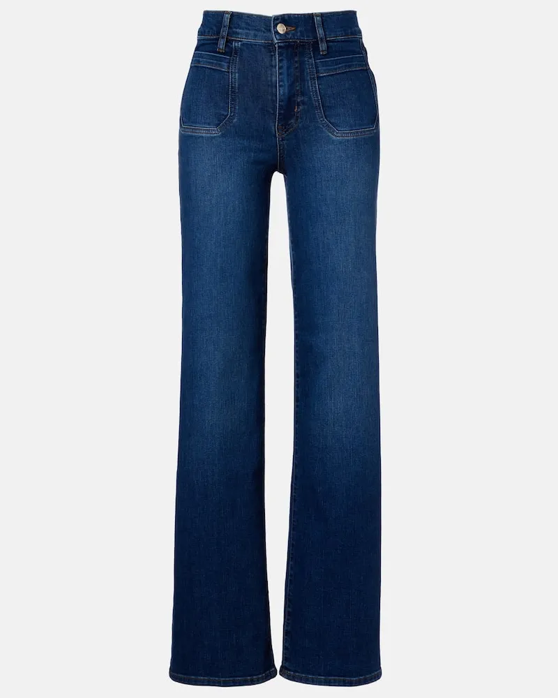 Frame Denim Wide-Leg Jeans Le Slim Palazzo Blau