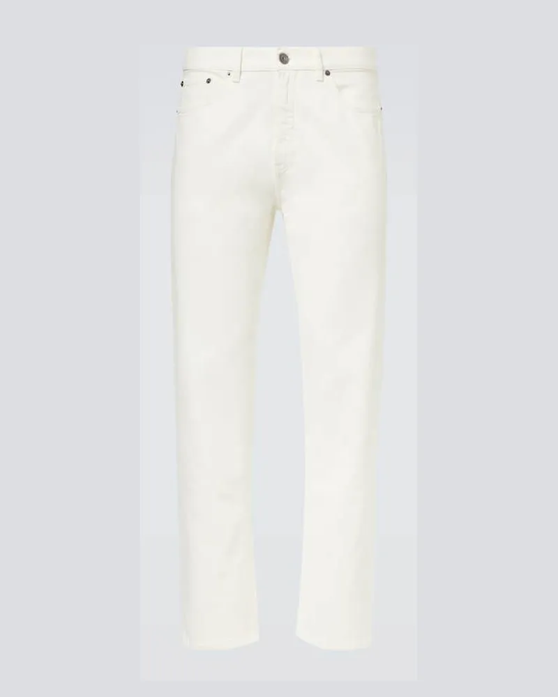 Ermenegildo Zegna Mid-Rise Slim Jeans Roccia Weiß