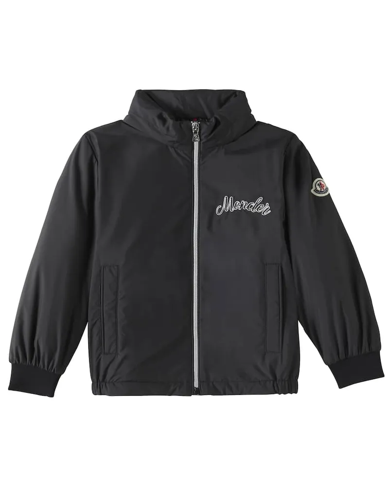 Moncler Bestickte Jacke Schwarz