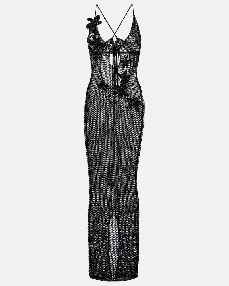 BANANHOT Maxikleid Hilsa aus Strick Schwarz